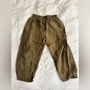 Beyond Nine Khaki Linen Trousers